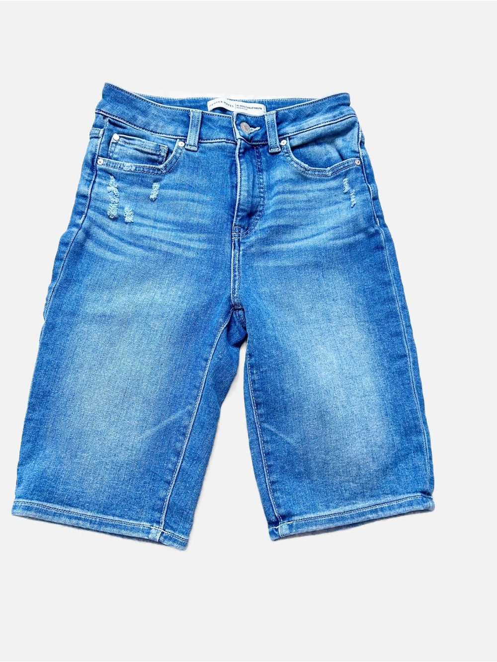 Denver Hayes Light Blue Denim Bermuda Shorts High Waisted Stretch Size 6